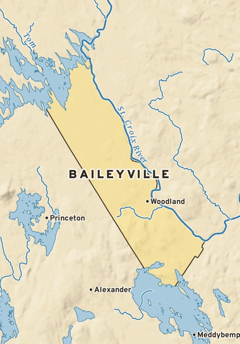 Atlas plate of Baileyville, Maine.