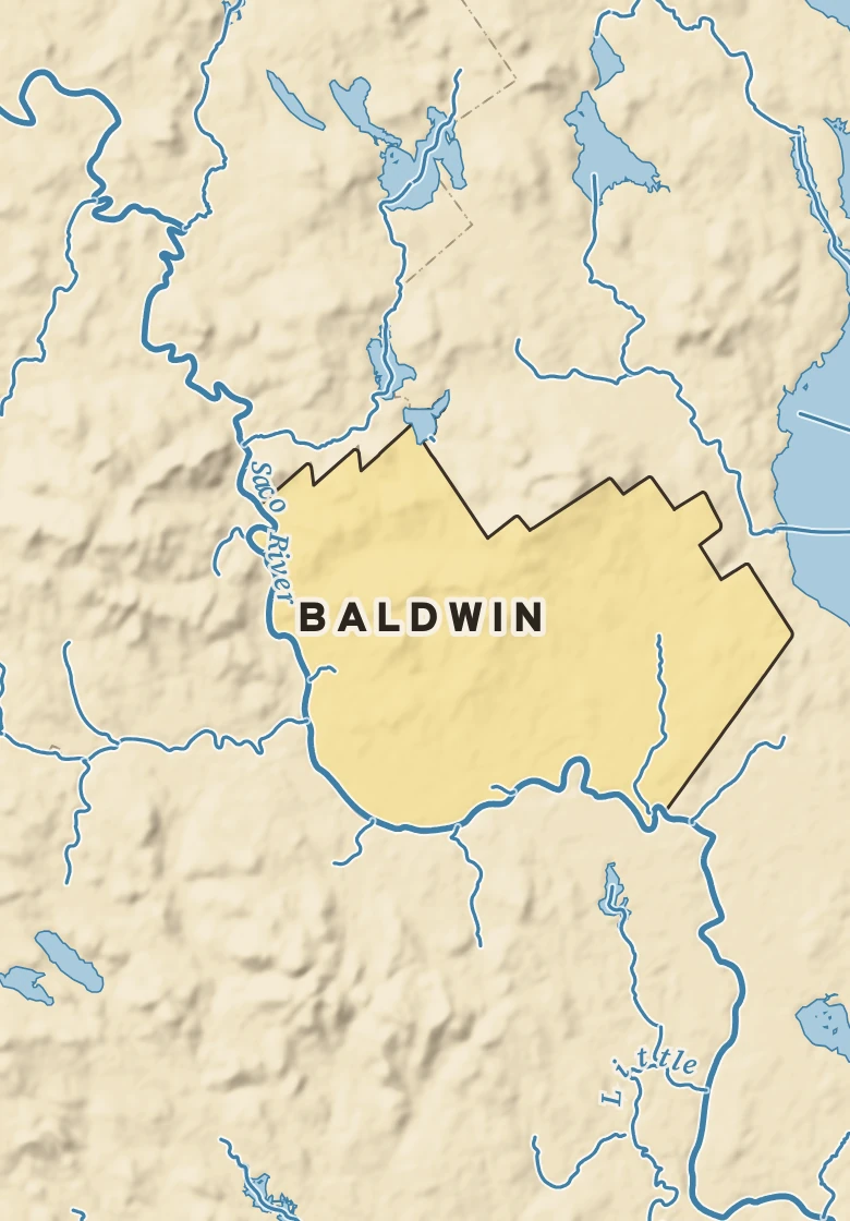 Atlas plate of Baldwin, Maine.