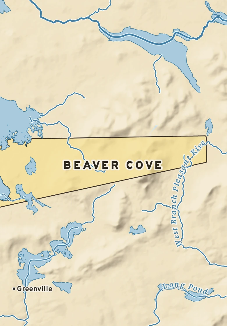 Atlas plate of Beaver Cove, Maine.