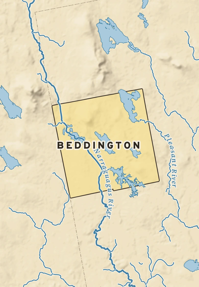 Atlas plate of Beddington, Maine.