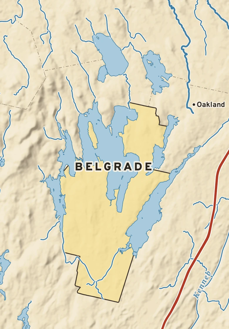 Atlas plate of Belgrade, Maine.