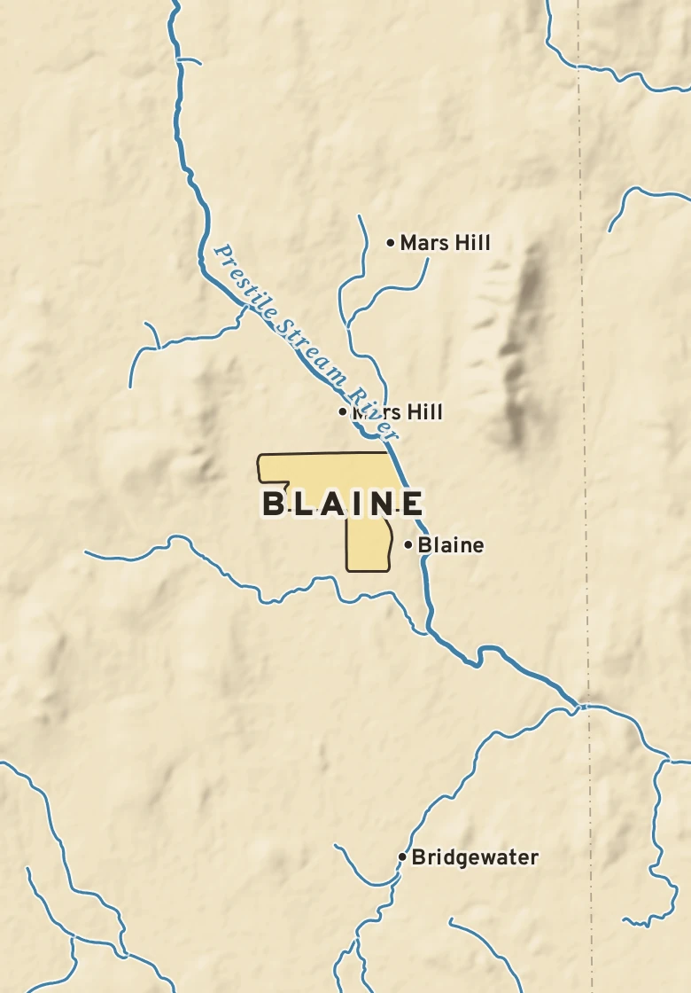Atlas plate of Blaine, Maine.