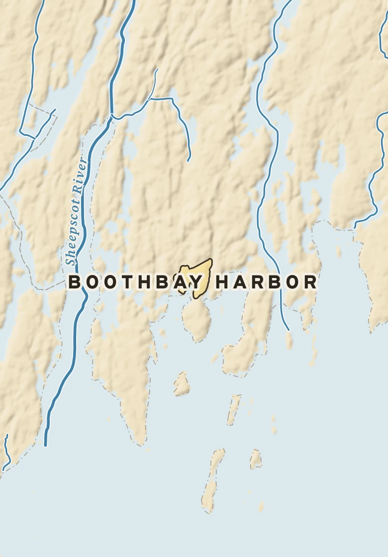 Atlas plate of Boothbay Harbor, Maine.