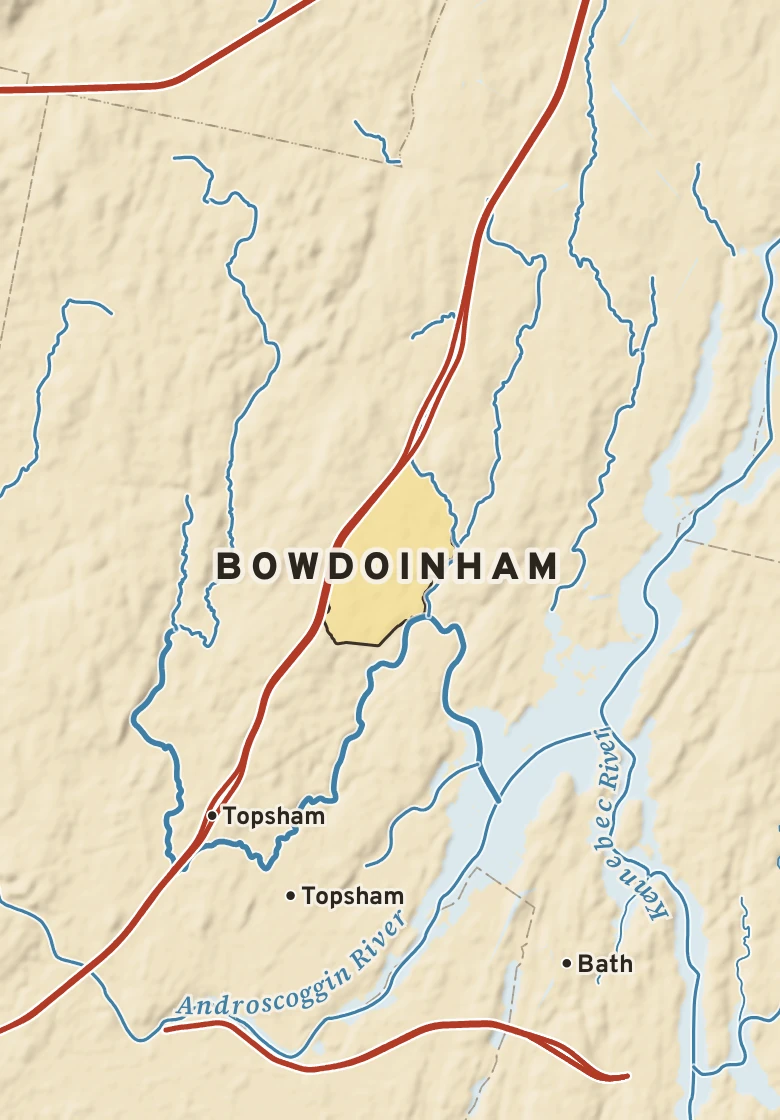 Atlas plate of Bowdoinham, Maine.