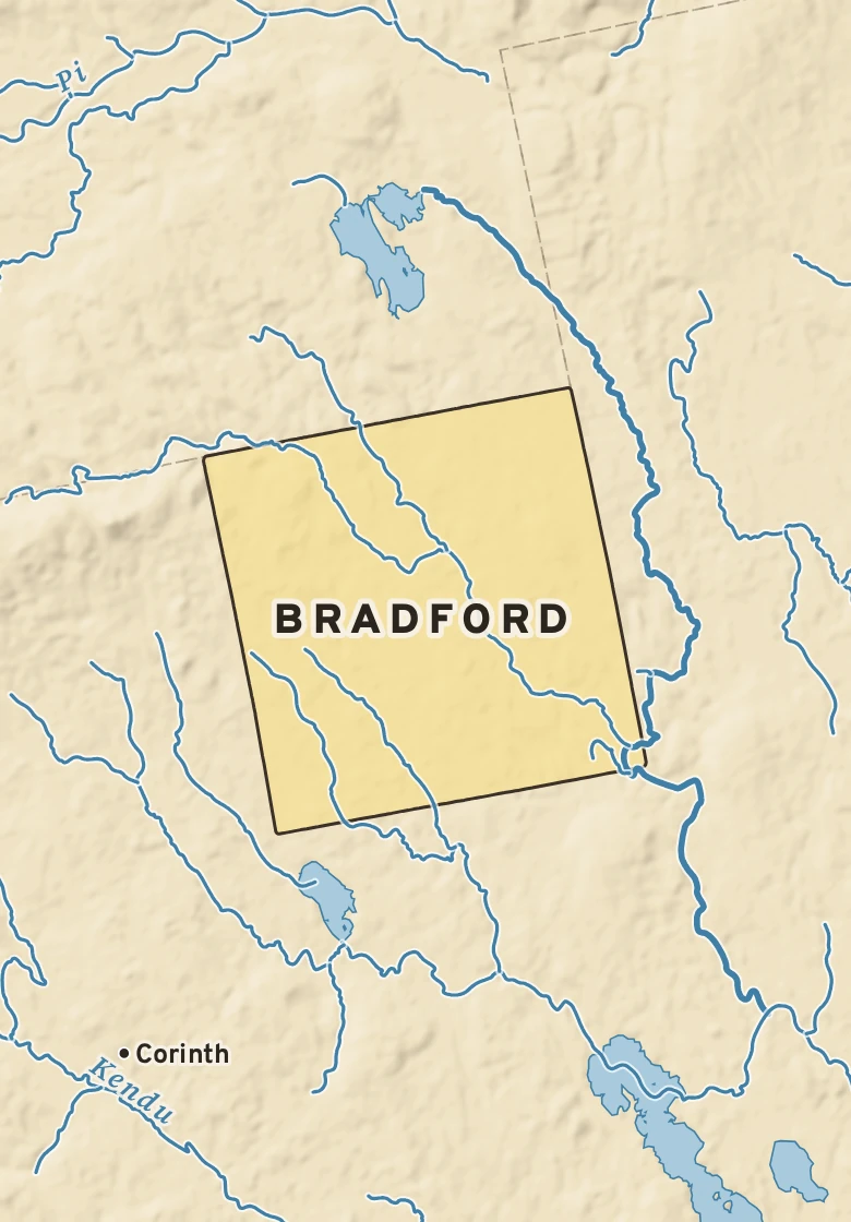 Atlas plate of Bradford, Maine.