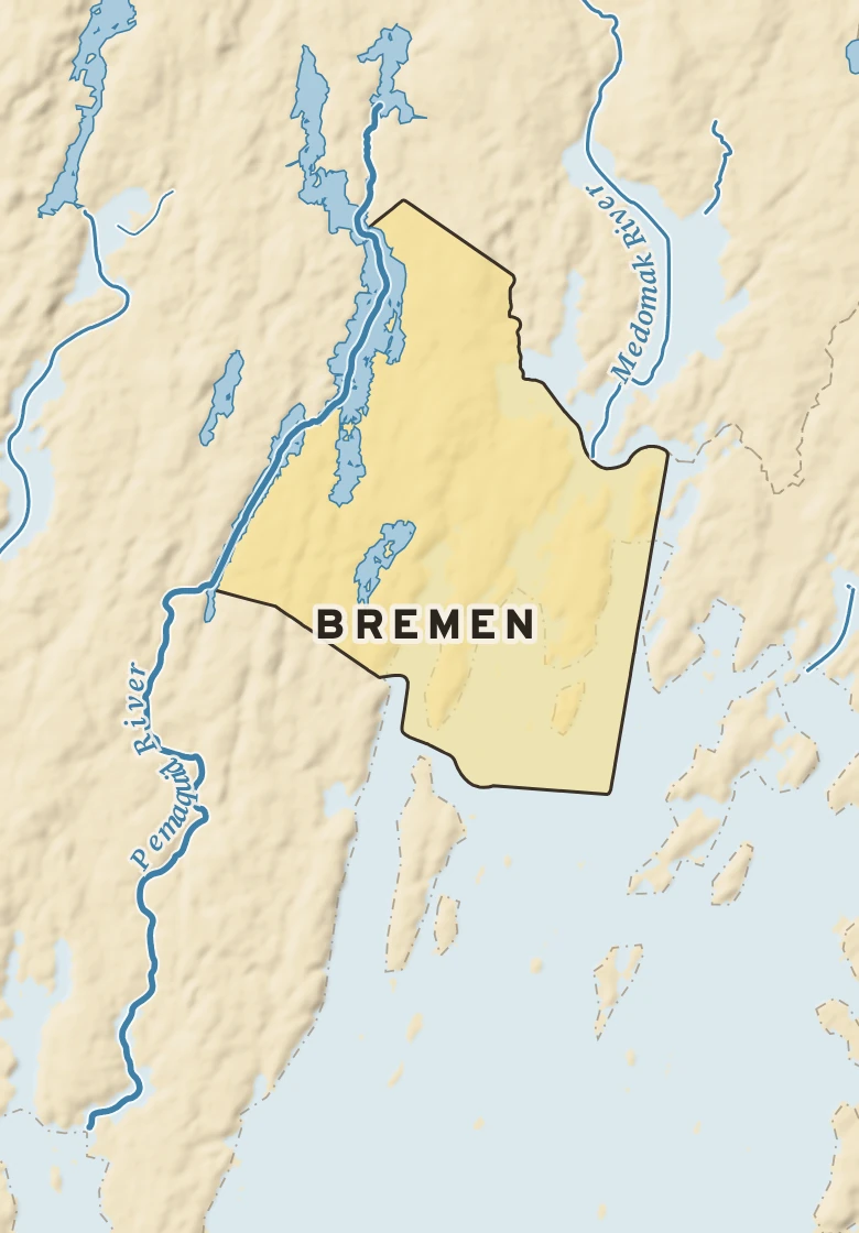 Atlas plate of Bremen, Maine.