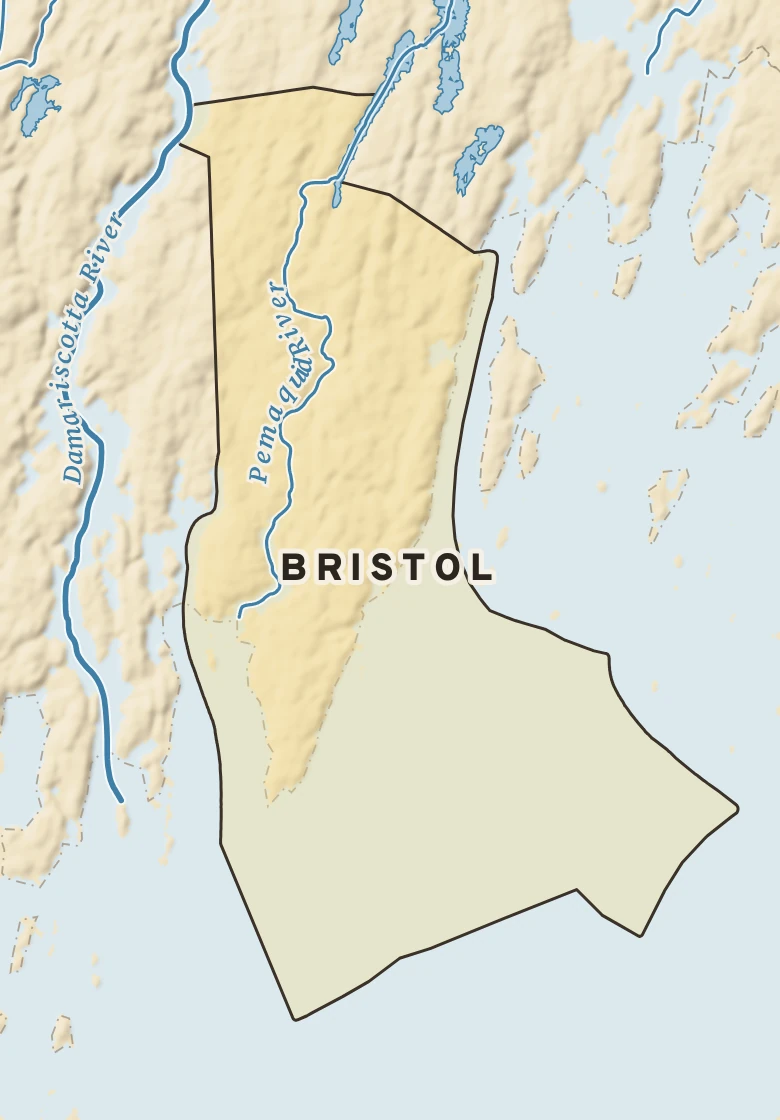 Atlas plate of Bristol, Maine.