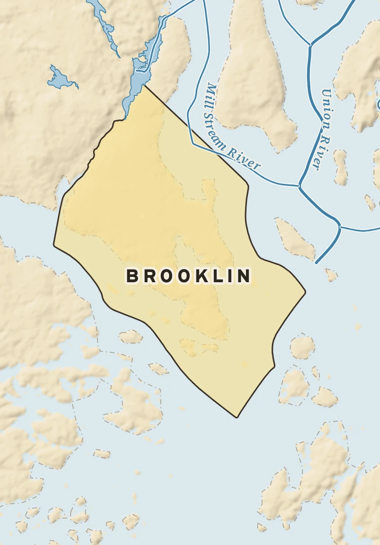 Atlas plate of Brooklin, Maine.