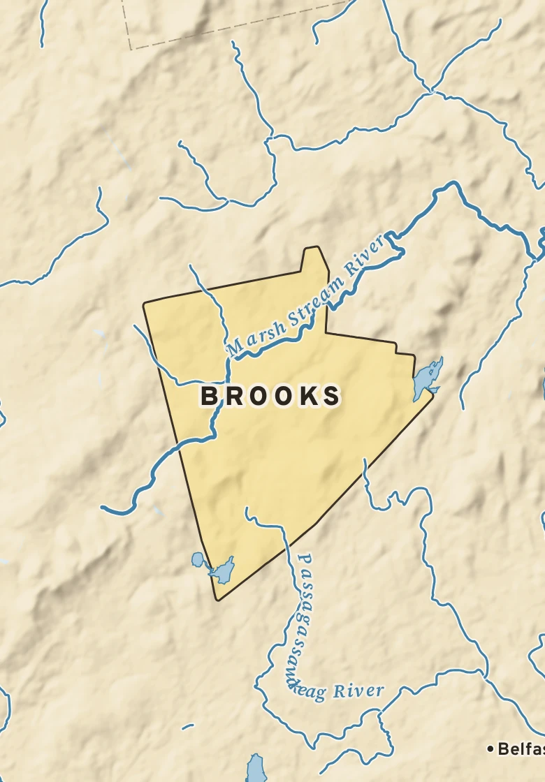 Atlas plate of Brooks, Maine.