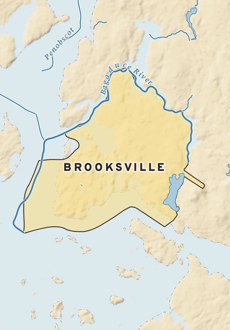 Atlas plate of Brooksville, Maine.