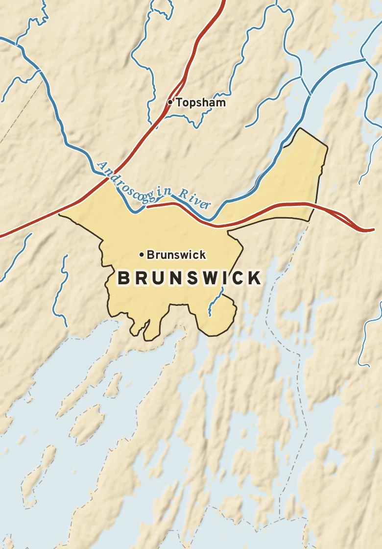 Atlas plate of Brunswick, Maine.