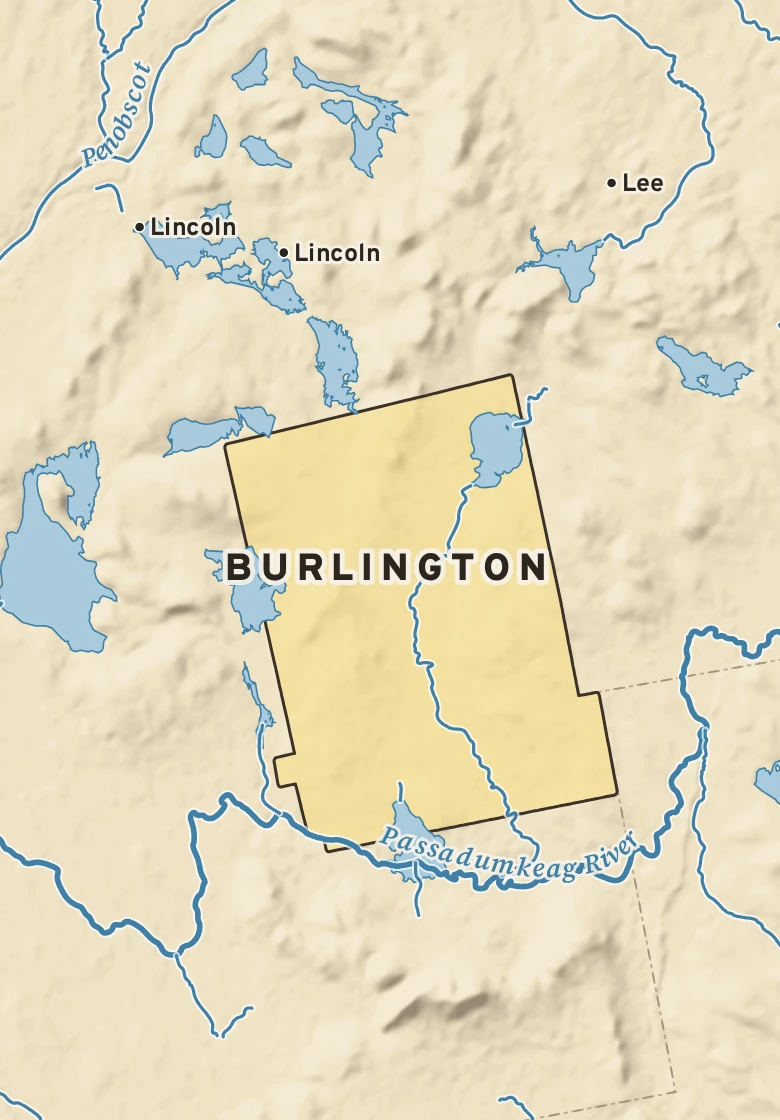 Atlas plate of Burlington, Maine.