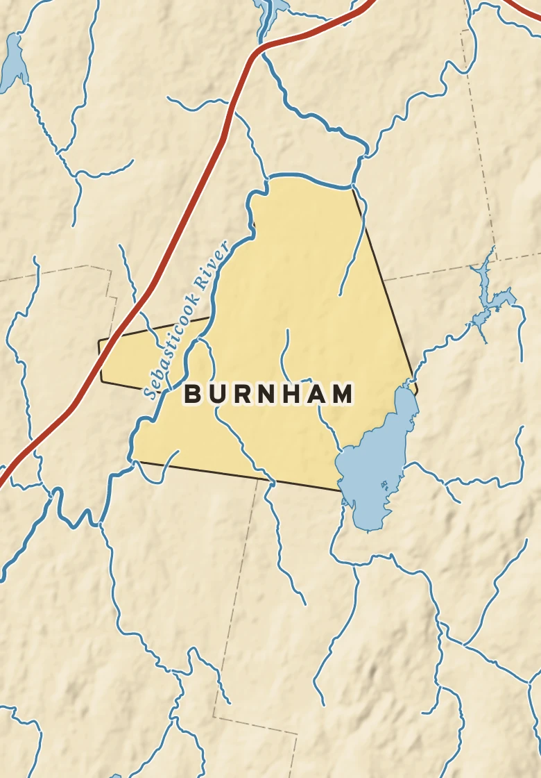 Atlas plate of Burnham, Maine.