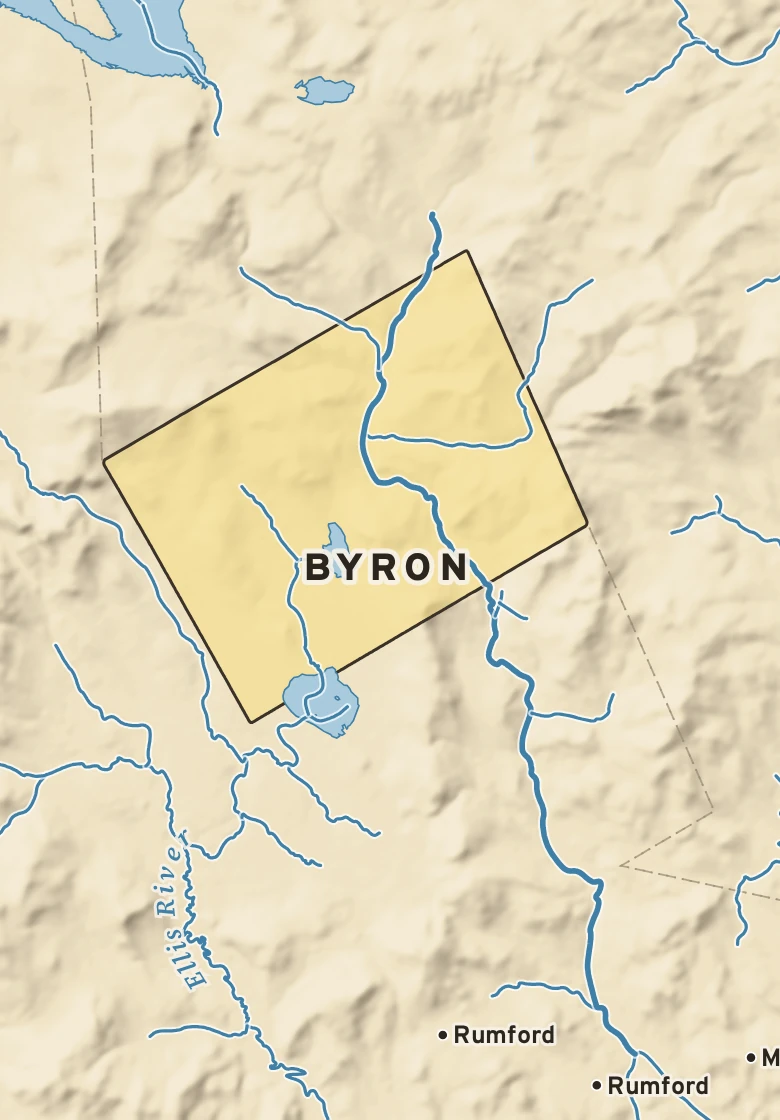 Atlas plate of Byron, Maine.