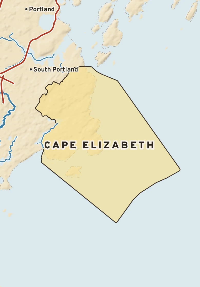 Atlas plate of Cape Elizabeth, Maine.