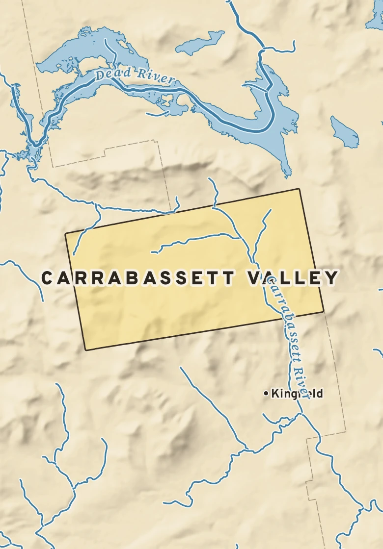Atlas plate of Carrabassett Valley, Maine.