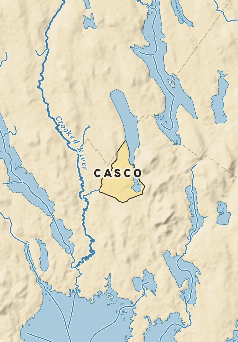 Atlas plate of Casco, Maine.