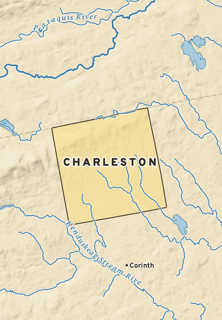 Atlas plate of Charleston, Maine.