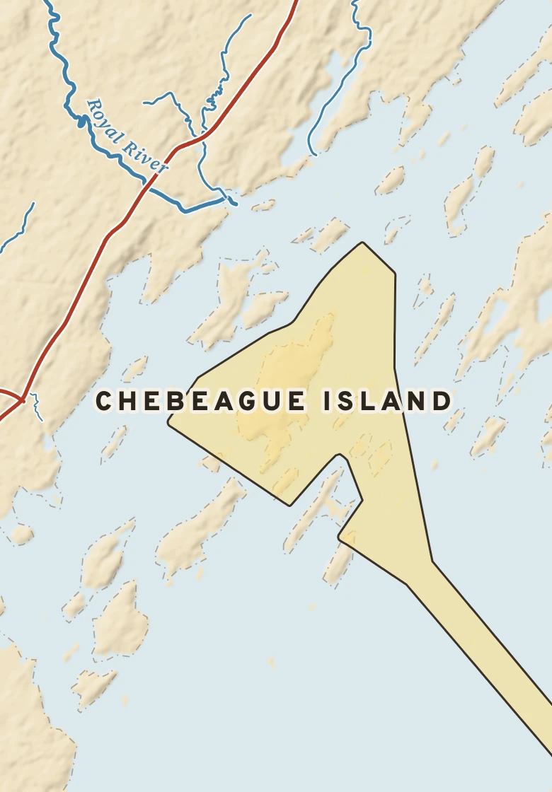 Atlas plate of Chebeague Island, Maine.