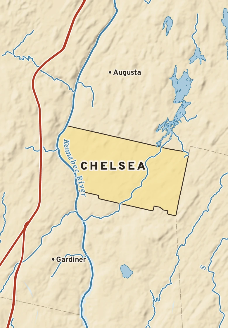 Atlas plate of Chelsea, Maine.