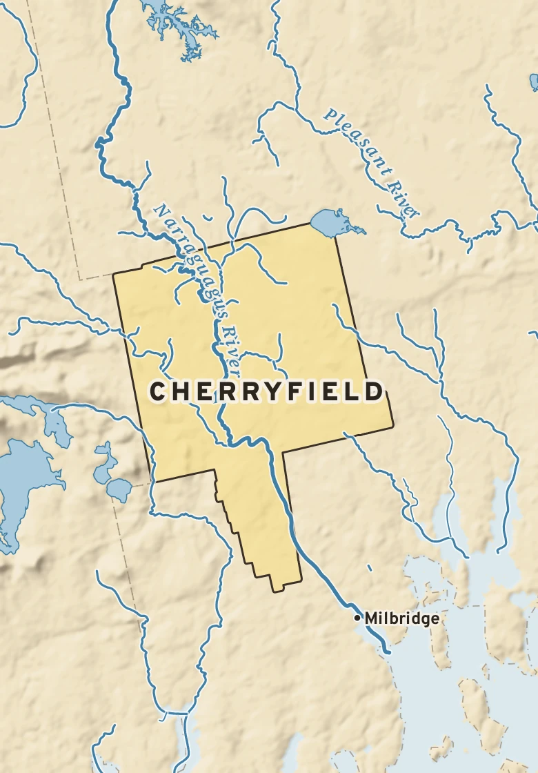 Atlas plate of Cherryfield, Maine.