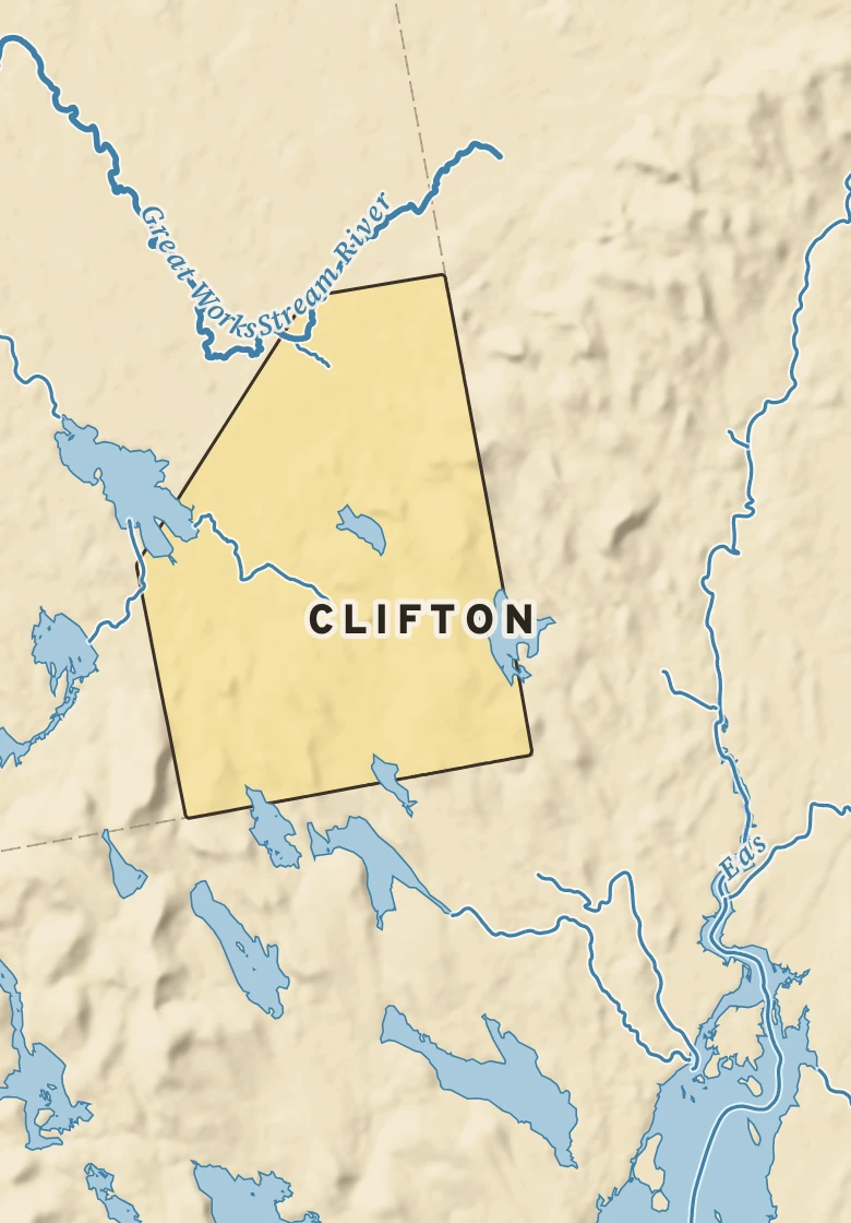 Atlas plate of Clifton, Maine.