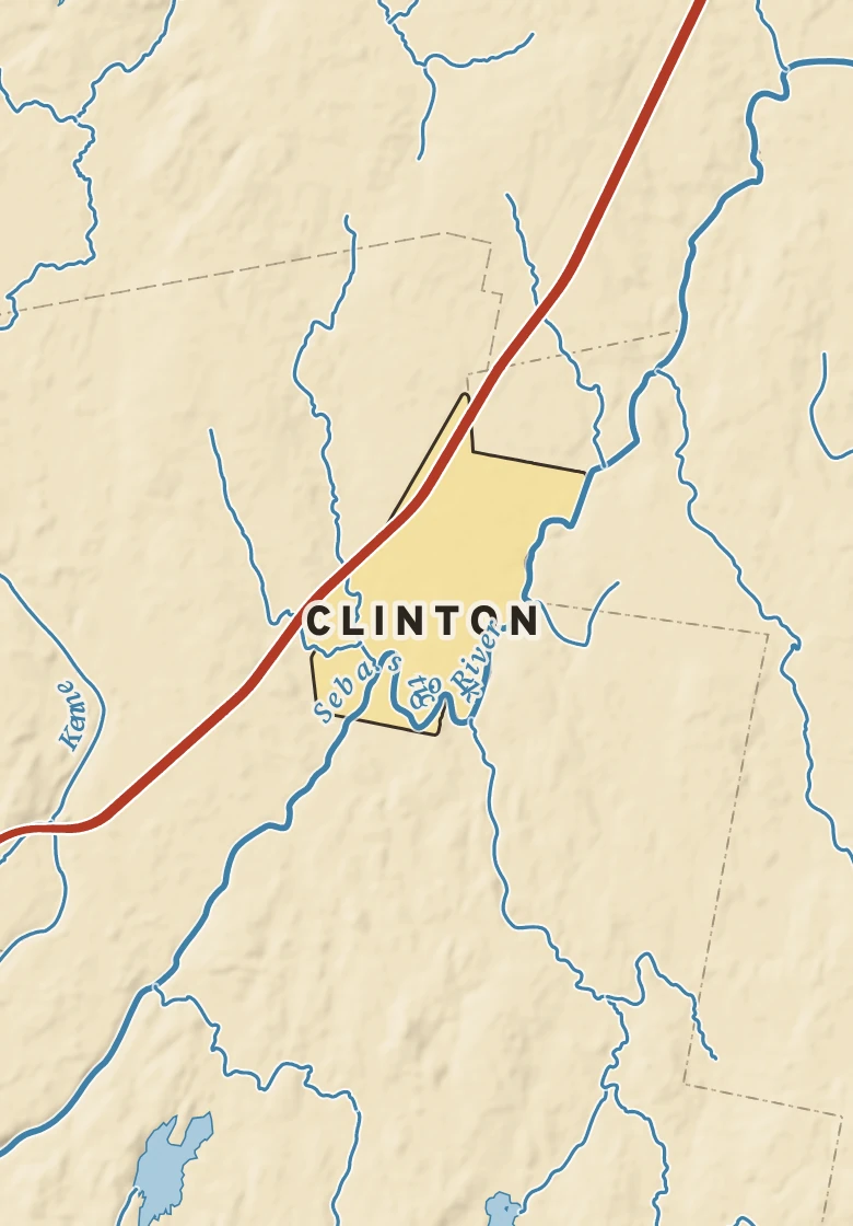 Atlas plate of Clinton, Maine.