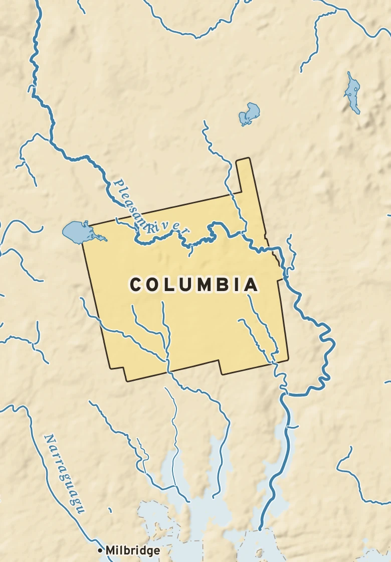 Atlas plate of Columbia, Maine.