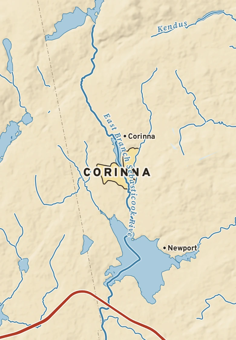 Atlas plate of Corinna, Maine.