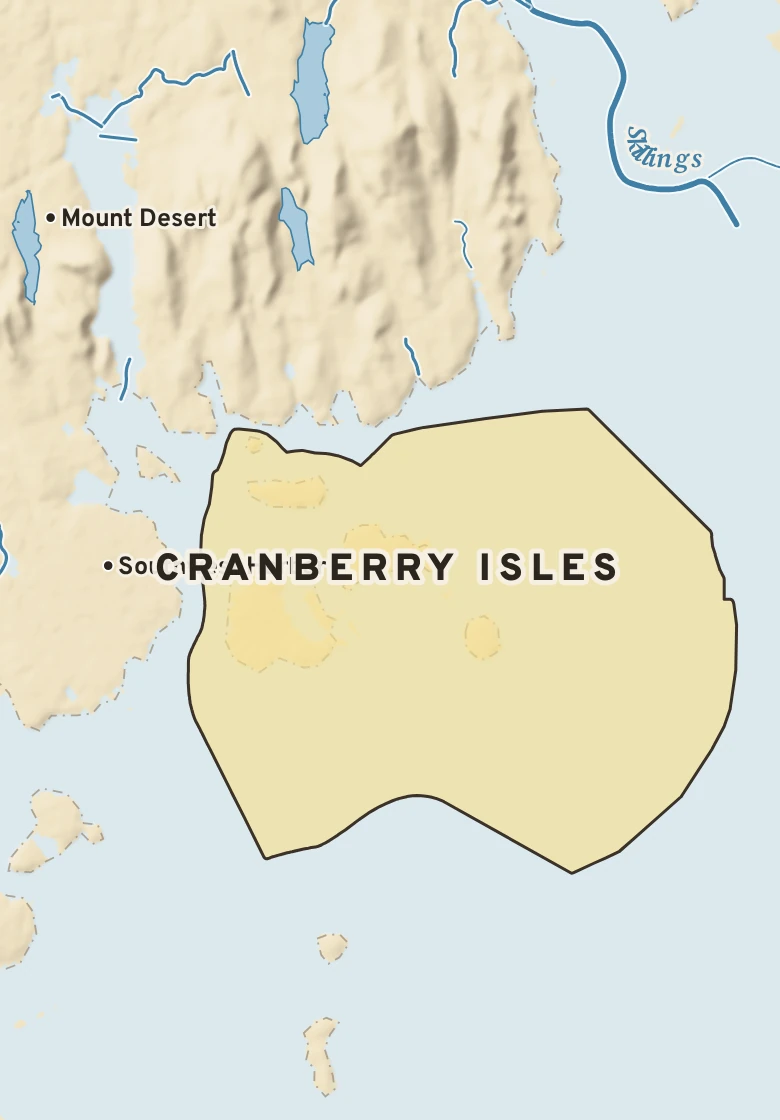 Atlas plate of Cranberry Isles, Maine.