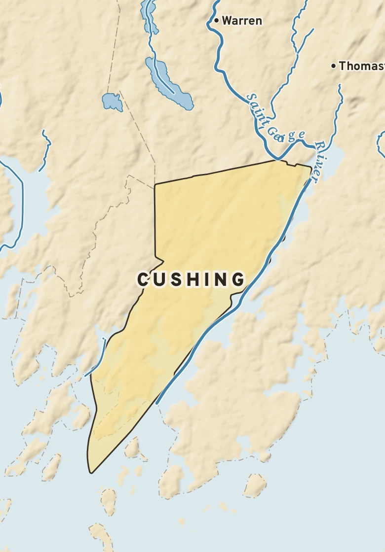 Atlas plate of Cushing, Maine.