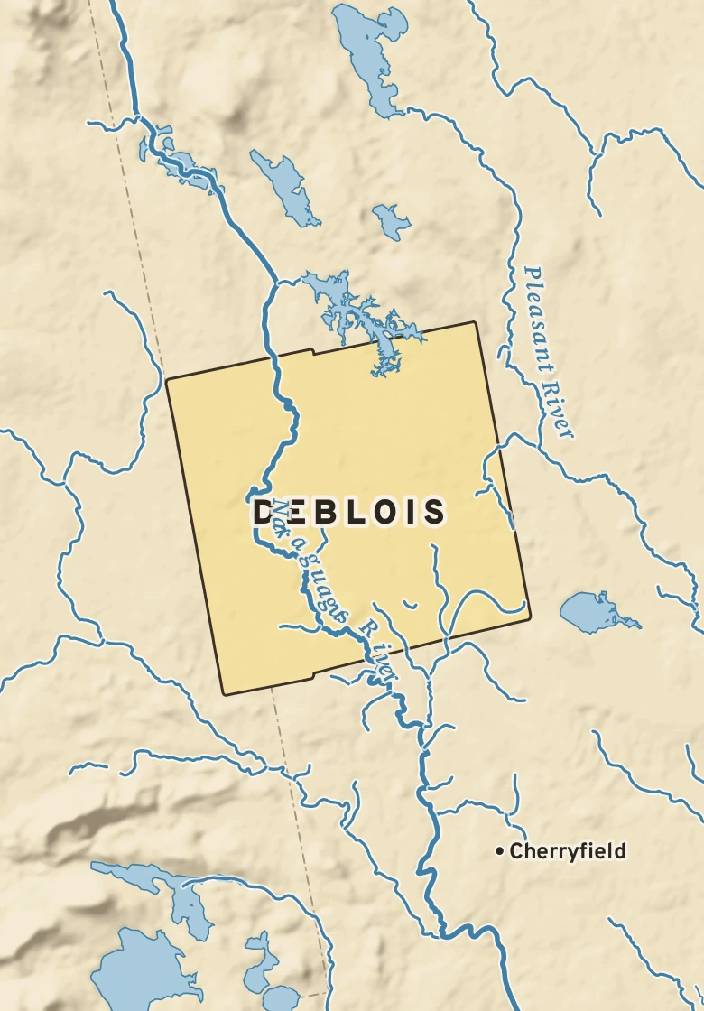 Atlas plate of Deblois, Maine.