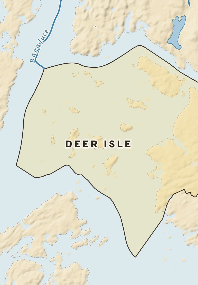 Atlas plate of Deer Isle, Maine.