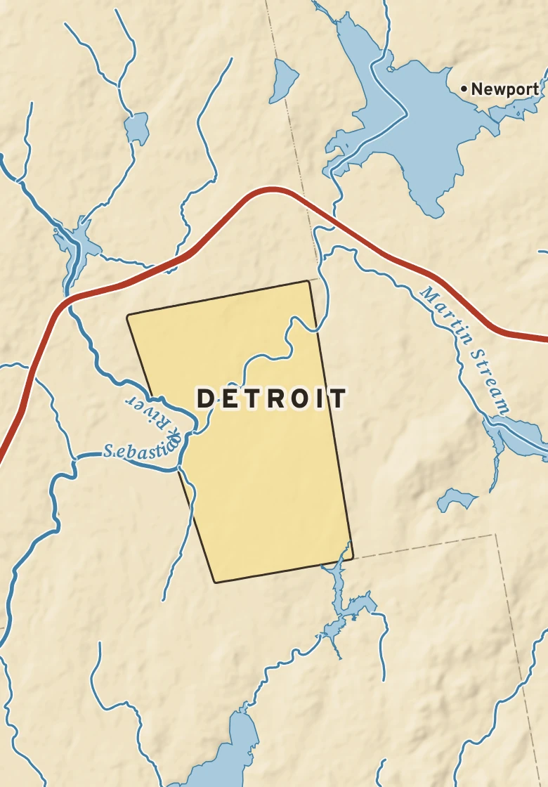 Atlas plate of Detroit, Maine.