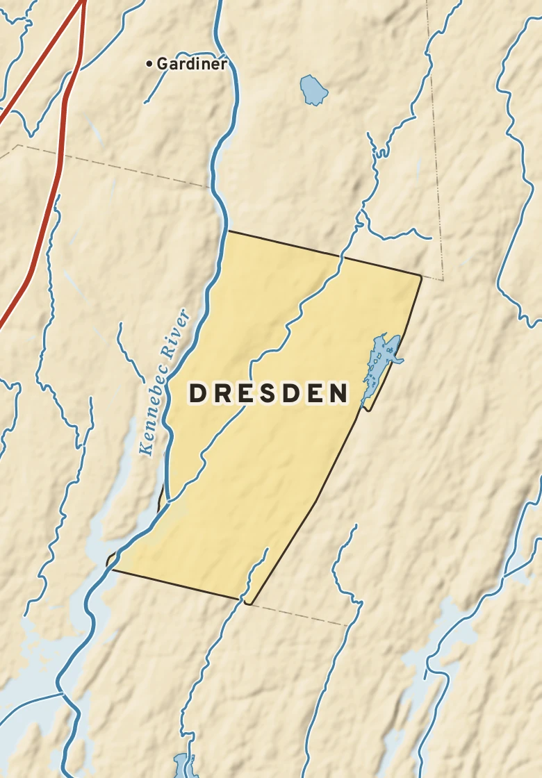 Atlas plate of Dresden, Maine.