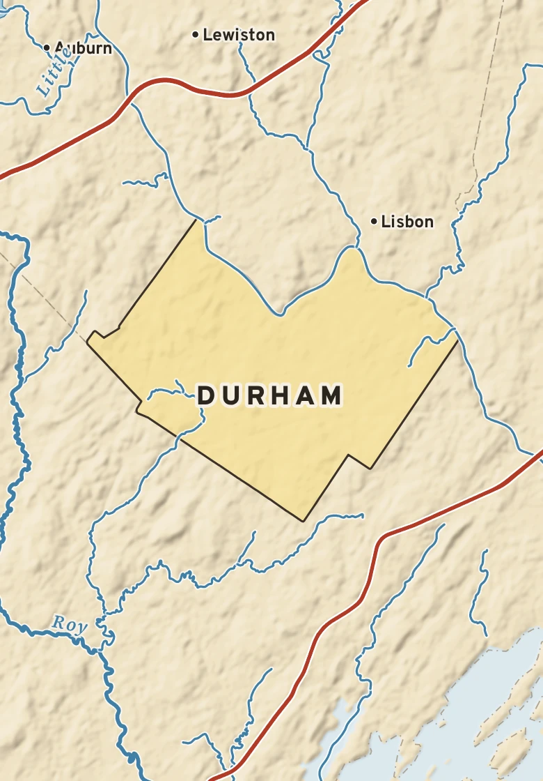 Atlas plate of Durham, Maine.