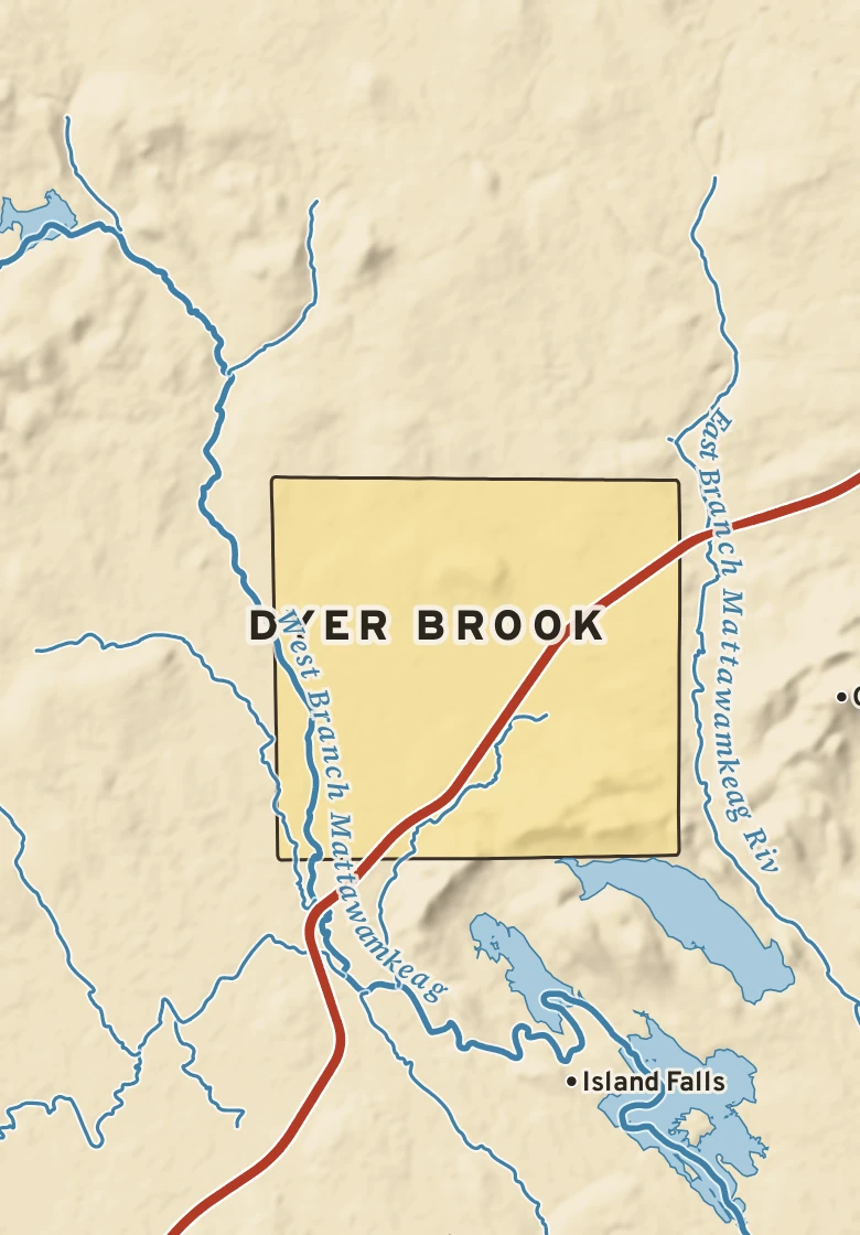 Atlas plate of Dyer Brook, Maine.