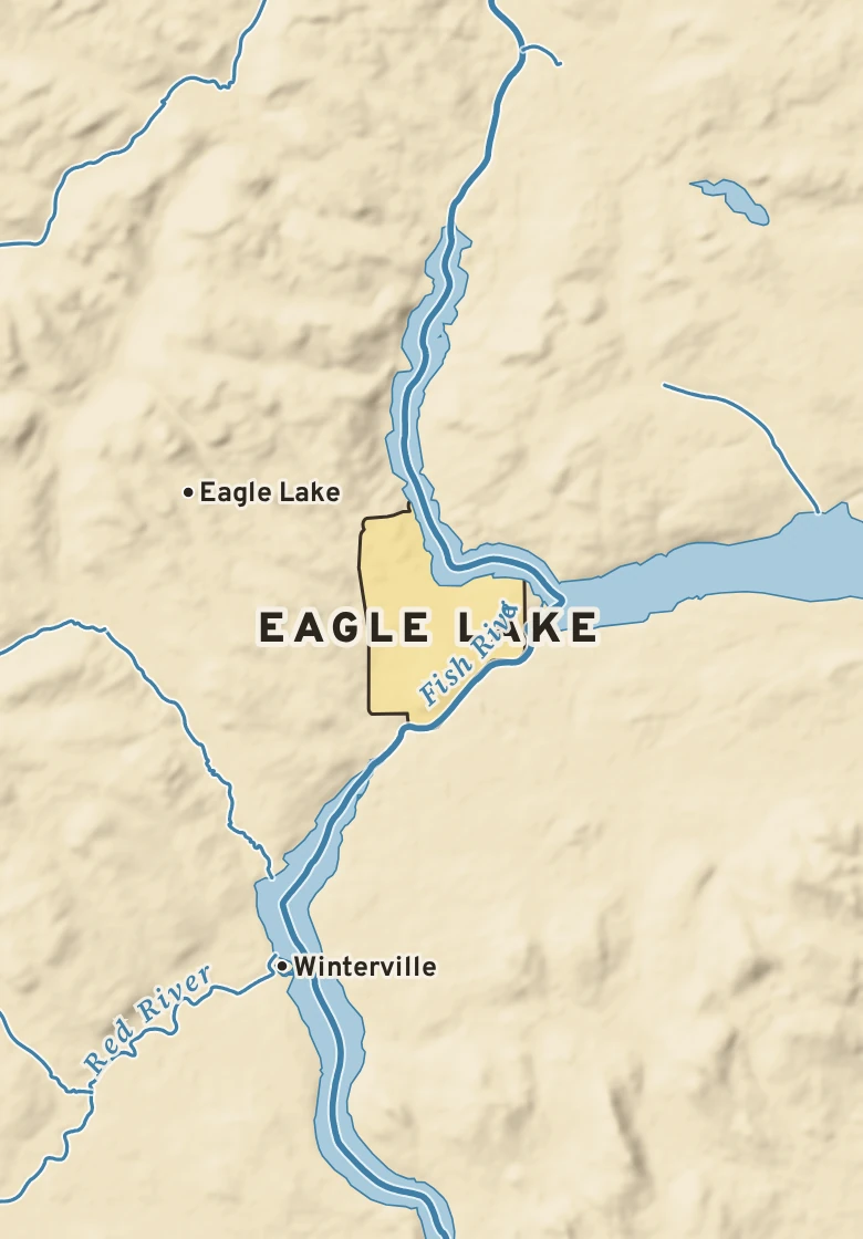Atlas plate of Eagle Lake, Maine.