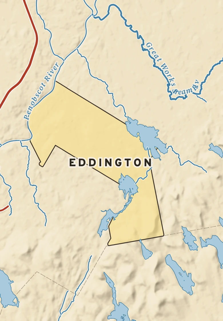 Atlas plate of Eddington, Maine.