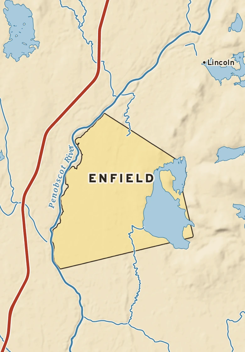 Atlas plate of Enfield, Maine.