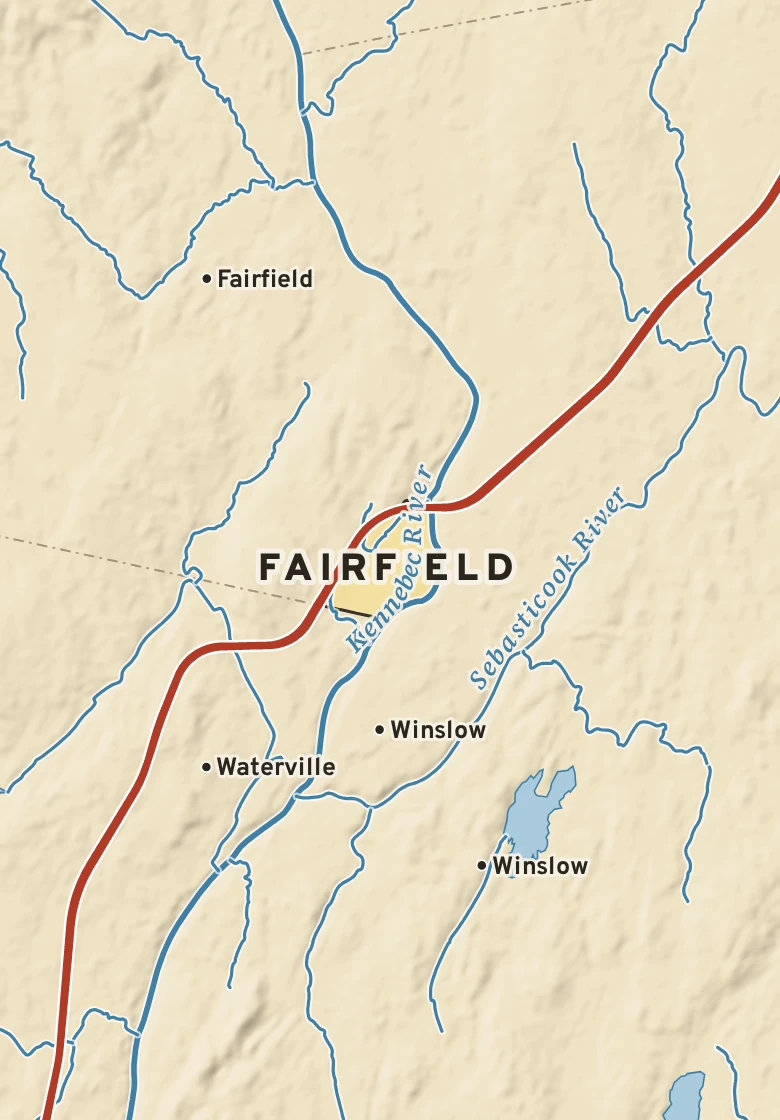 Atlas plate of Fairfield, Maine.
