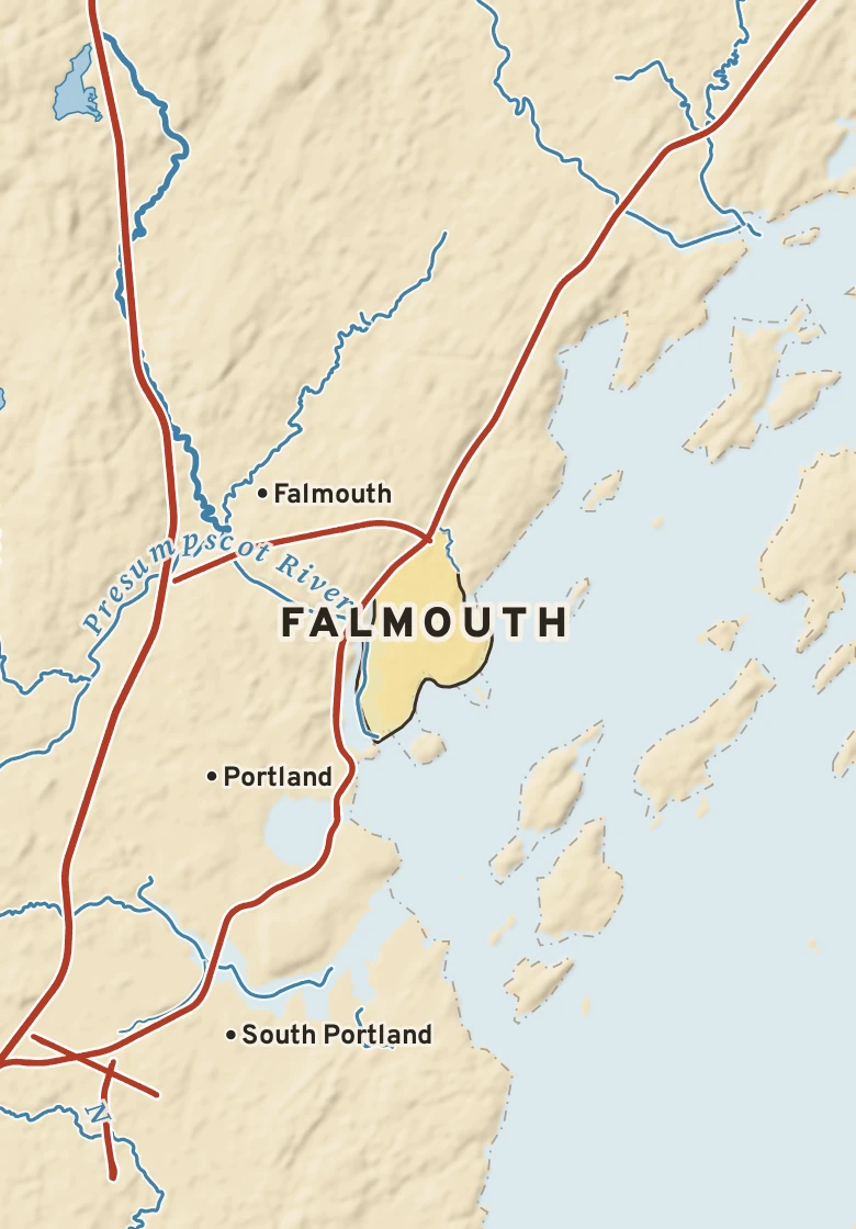 Atlas plate of Falmouth, Maine.