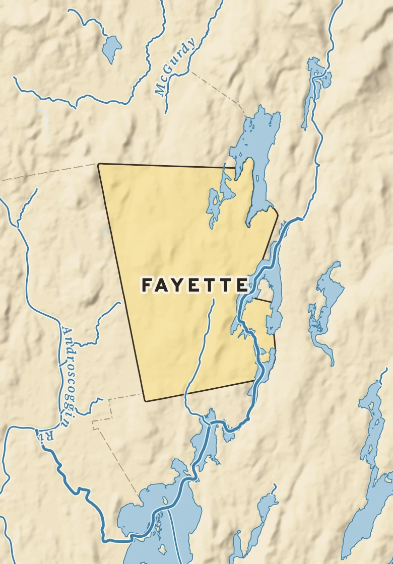 Atlas plate of Fayette, Maine.