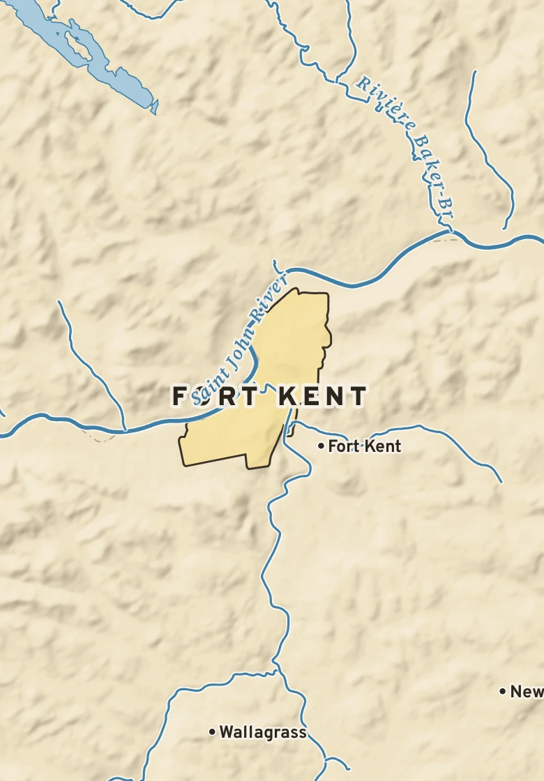 Atlas plate of Fort Kent, Maine.