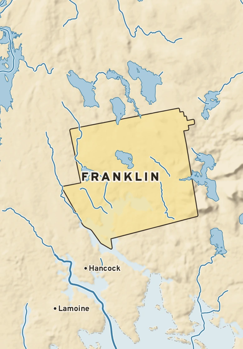 Atlas plate of Franklin, Maine.