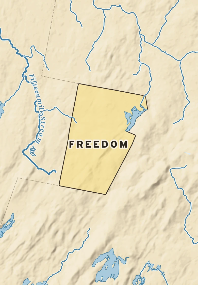 Atlas plate of Freedom, Maine.