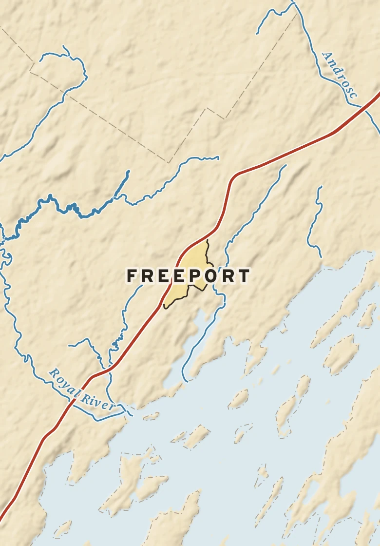 Atlas plate of Freeport, Maine.