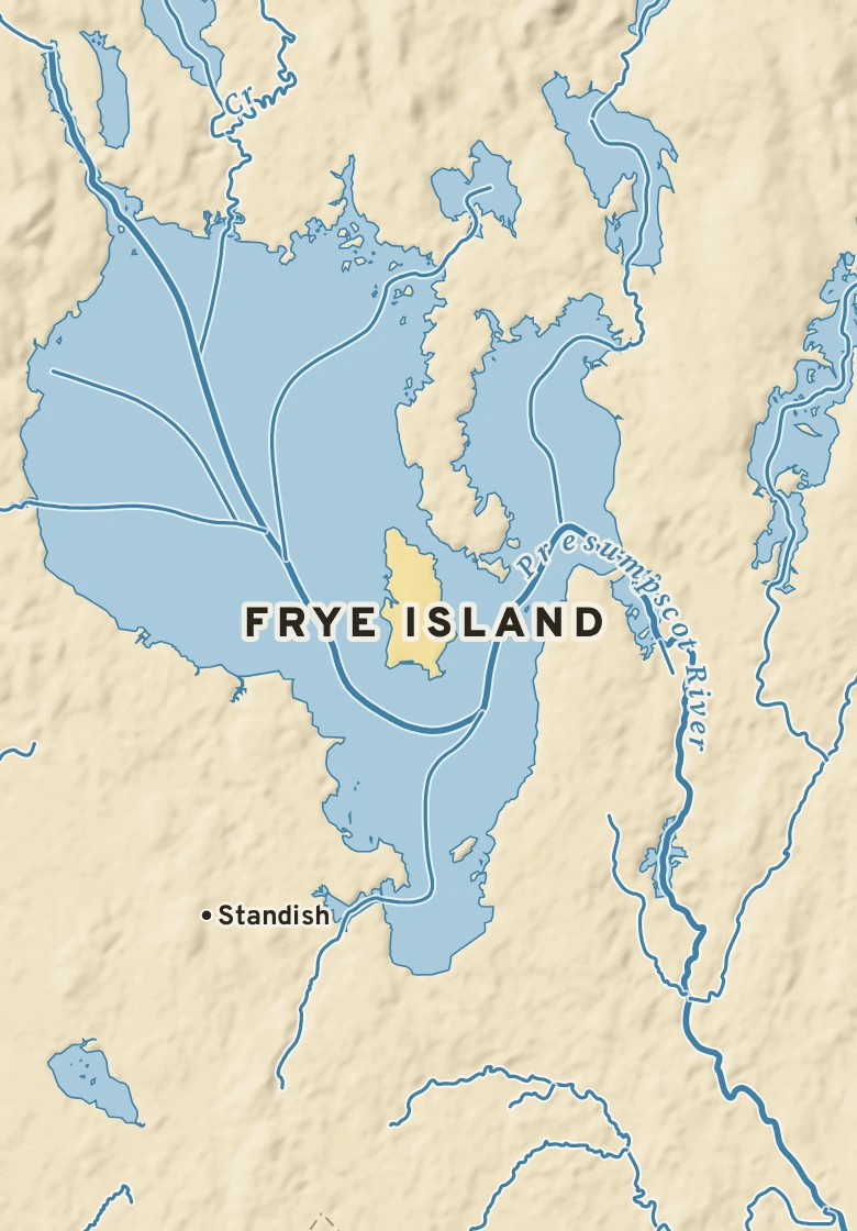 Atlas plate of Frye Island, Maine.