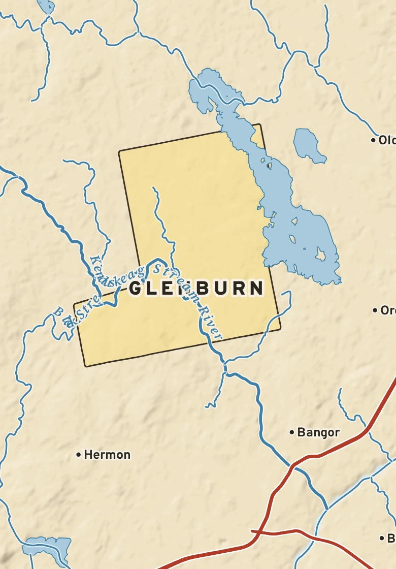 Atlas plate of Glenburn, Maine.