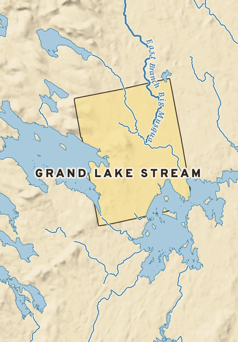 Atlas plate of Grand Lake Stream, Maine.